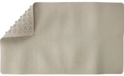 Living Accents 28 in. L X 16 in. W Beige Thermo Plastic Elastomer Bath Mat Latex Free