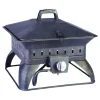 Living Accents 18.7 in. W Porcelain/Steel Square Propane Fire Pit