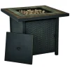 Living Accents 30 in. W Steel Square Propane Fire Pit