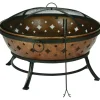Living Accents 35.8 in. W Steel Noma Round Wood Fire Pit