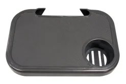Living Accents Black Plastic Snap-On Side Tray (Pack of 6)