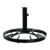 Living Accents Black Round Cast Iron Umbrella Base