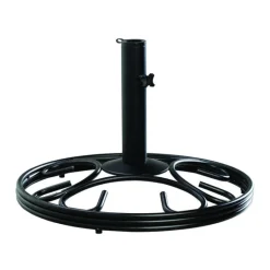 Living Accents Black Round Cast Iron Umbrella Base