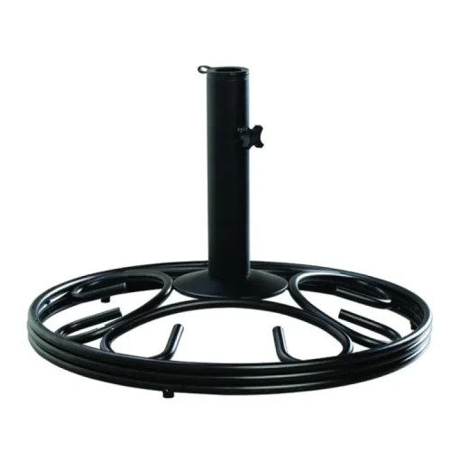 Living Accents Black Round Cast Iron Umbrella Base