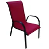 Living Accents Black Steel Chair Red
