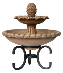 Living Accents Brown 28 in. H Tuscany Fountain