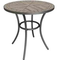Living Accents Brown Round Stone Bistro Table