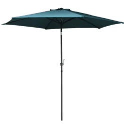 Living Accents Cortland 92.98 in. Tiltable Peacock Blue Market Umbrella