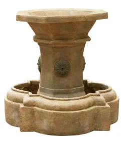 Living Accents Fiberglass/Resin Brown 24.5 in. H Planter Fountain