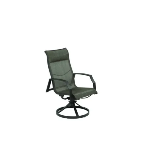 Living Accents Icarus Black Aluminum Frame Swivel Balcony Rocking Chair (Pack of 2)
