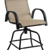 Living Accents Kensington Black Steel Swivel Chair (Pack of 2)