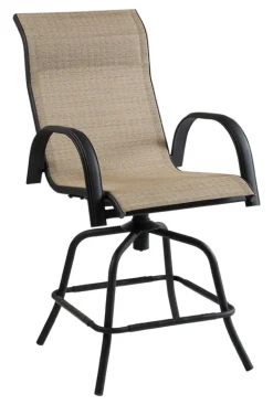 Living Accents Kensington Black Steel Swivel Chair (Pack of 2)