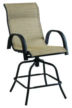 Living Accents Kensington Black Steel Swivel Chair (Pack of 2)