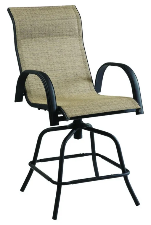 Living Accents Kensington Black Steel Swivel Chair (Pack of 2)