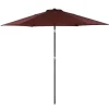 Living Accents Redmond 107.96 Tiltable Burgundy Market Umbrella