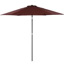 Living Accents Redmond 107.96 Tiltable Burgundy Market Umbrella