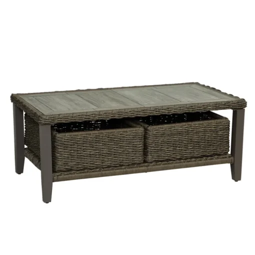 Living Accents Rochdale Brown Rectangular Stone Coffee Table
