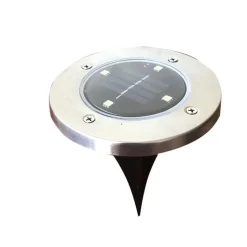 Living Accents Silver Plastic 5 lm. Solar Powered LED Uplight 5.51 H in.