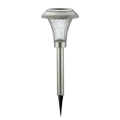 Living Accents Silver Solar Powered LED Pathway Light 4 pk