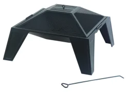 Living Accents Square Wood Fire Pit 15.2 in. H x 27.4 in. W x 27.4 in. D Steel (Pack of 6)