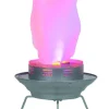 Living Accents Steel Portable Fake Fan Driven Flame High Output LED Fire Pit 9 H x 11 W x 11 D in.