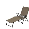 Living Accents Steel Sling Chair and Ottoman Tan