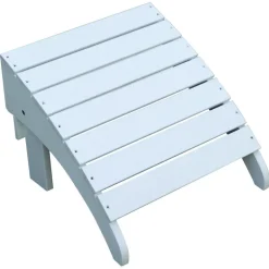 Living Accents White Resin Adirondack Ottoman