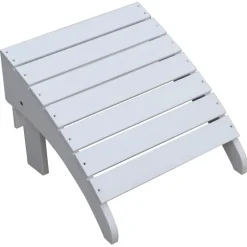 Living Accents White Resin Adirondack Ottoman