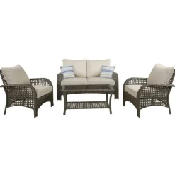 Living Accents Willow 4 pc Patio Set Beige