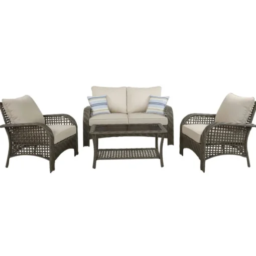Living Accents Willow 4 pc Patio Set Beige
