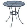 Living Accents Winston Black Round Steel Bistro Table