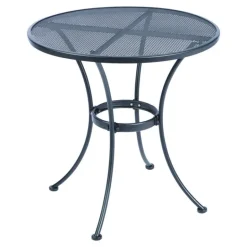 Living Accents Winston Black Round Steel Bistro Table