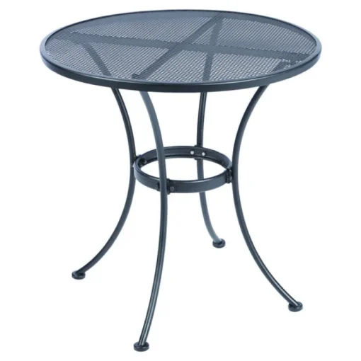 Living Accents Winston Black Round Steel Bistro Table
