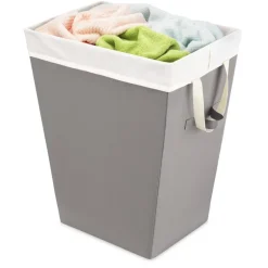 LNDRY HAMPER GRAY 22"H