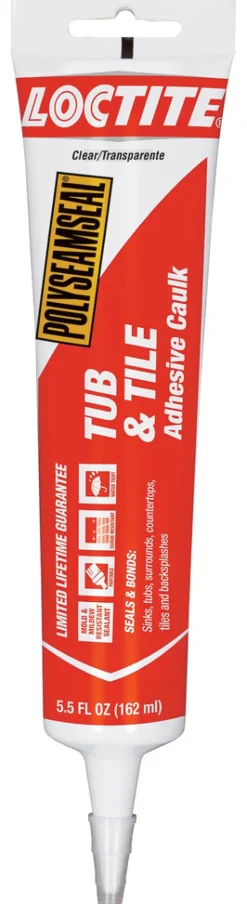 Loctite Polyseamseal Clear Acrylic Latex Tub and Tile Adhesive Caulk 5.5 oz