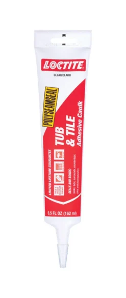 Loctite Polyseamseal Clear Acrylic Latex Tub and Tile Adhesive Caulk 5.5 oz
