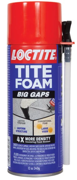 Loctite Tite Foam White Polyurethane Big Gaps Foam Sealant 12 oz. for Indoor & Outdoor Use (Pack of 12)