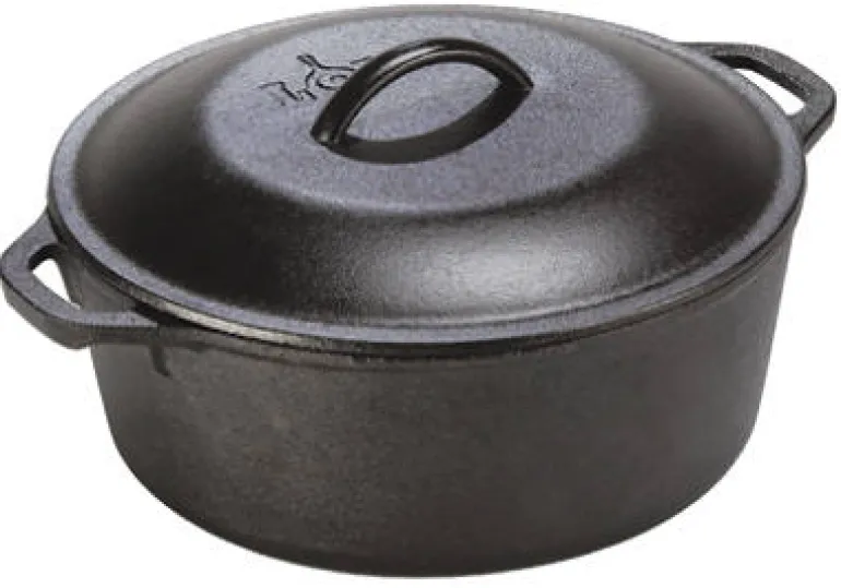 Lodge Cast Iron Dutch Oven 10 in. 5 qt Black