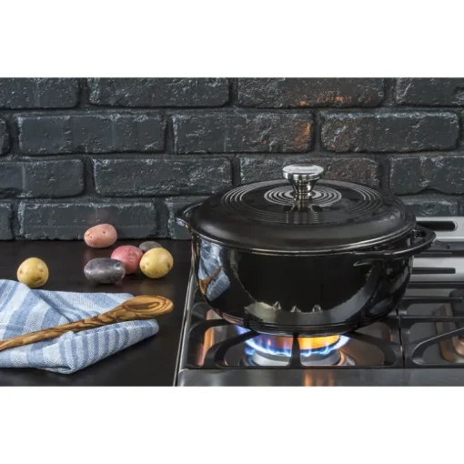 Lodge Cast Iron Dutch Oven 10.5 in. 6 qt Black