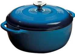 Lodge Logic Cast Iron Dutch Oven 10.5 in. 6 qt Blue