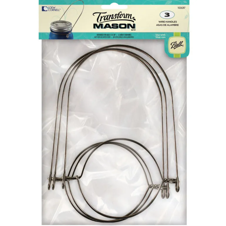 Loew Cornell Transform Mason Regular Mouth Jar Wire Handle 3 pk (Pack of 3)