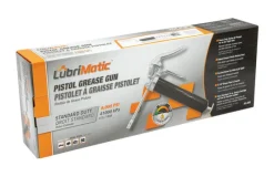 Lubrimatic Metal Black 5000 PSI 14 oz. Capacity Standard Manual Grease Gun 14.3 Lx2.5 Hx5.5 W in.