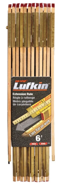 Lufkin 72 in. L X 5/8 in. W Wood Extension Rule SAE