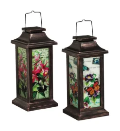 Luminous Garden LED Plastic Solar Lantern Multicolored (Pack of 6)