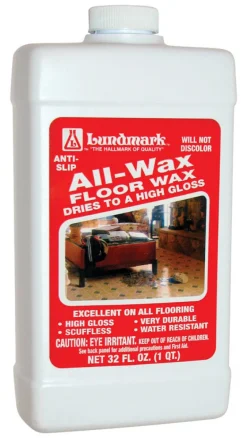 Lundmark All Wax High Gloss Anti-Slip Floor Wax Liquid 1 gal. (Pack of 2)