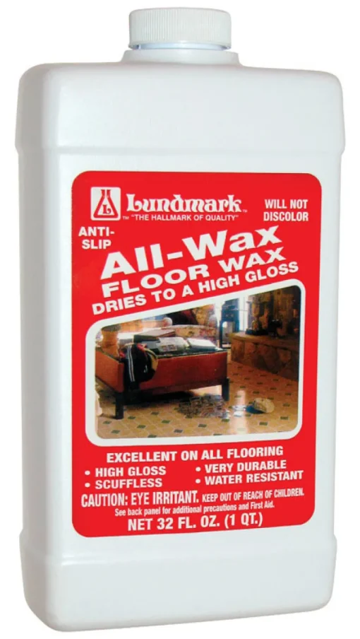 Lundmark All Wax High Gloss Anti-Slip Water Resistant Floor Wax Liquid 32 oz.