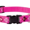 LupinePet Original Designs Multicolor Puppy Love Nylon Dog Adjustable Collar