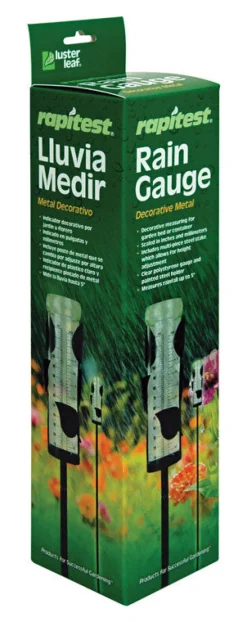 Luster Leaf Leaf Design Rain Gauge Stake 2.9 in. W X 2.9 in. L