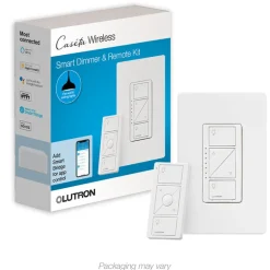Lutron Caseta White 150 W Wireless Smart-Enabled Dimmer Switch w/Remote Control 1 pk