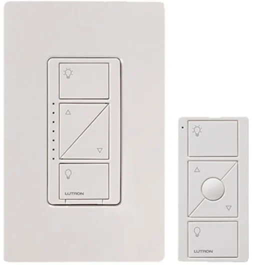 Lutron Caseta White 150 W Wireless Smart-Enabled Dimmer Switch w/Remote Control 1 pk